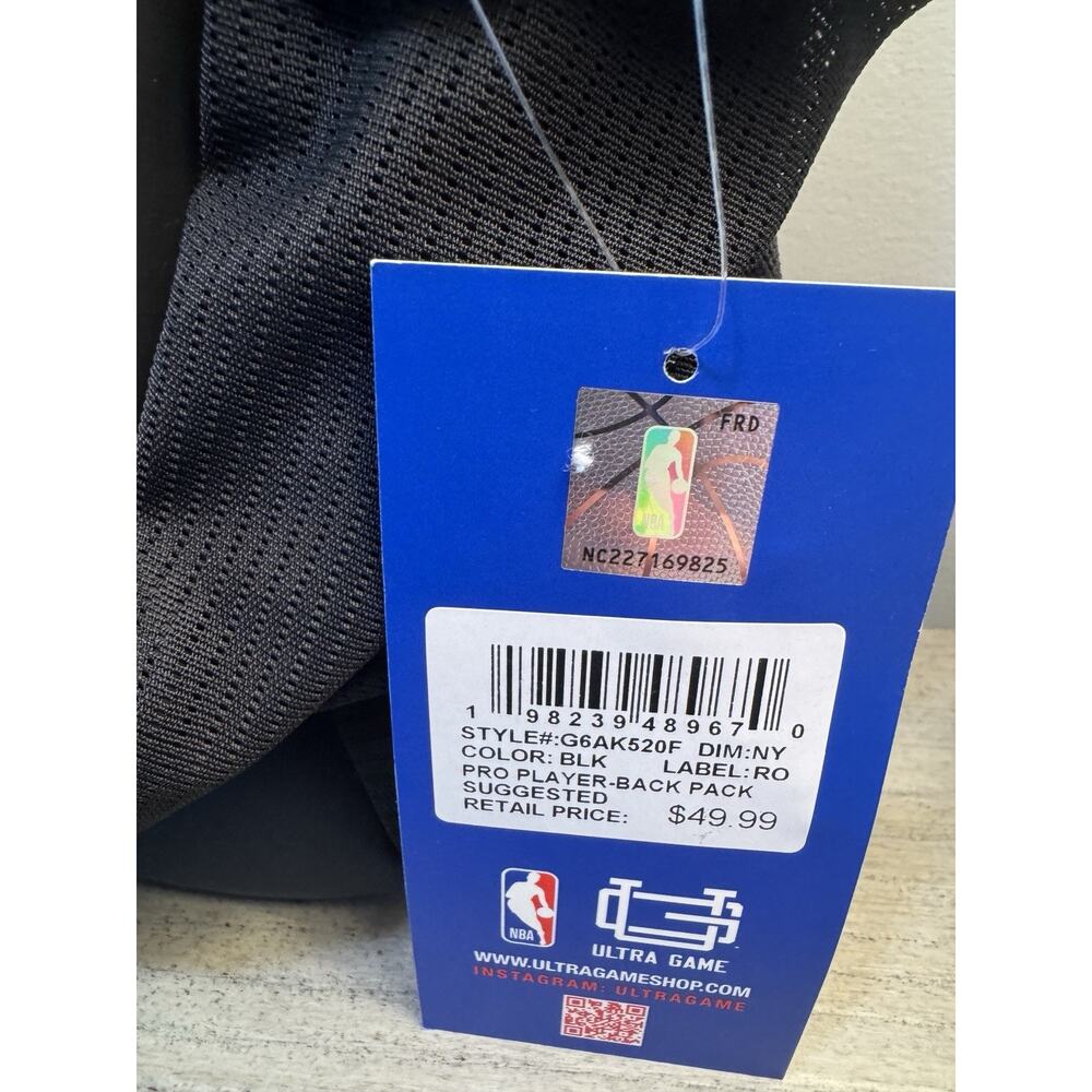 New York Knicks Backpack Ultra Game NBA Pro Player Black Bookbag - Picture 2 of 5